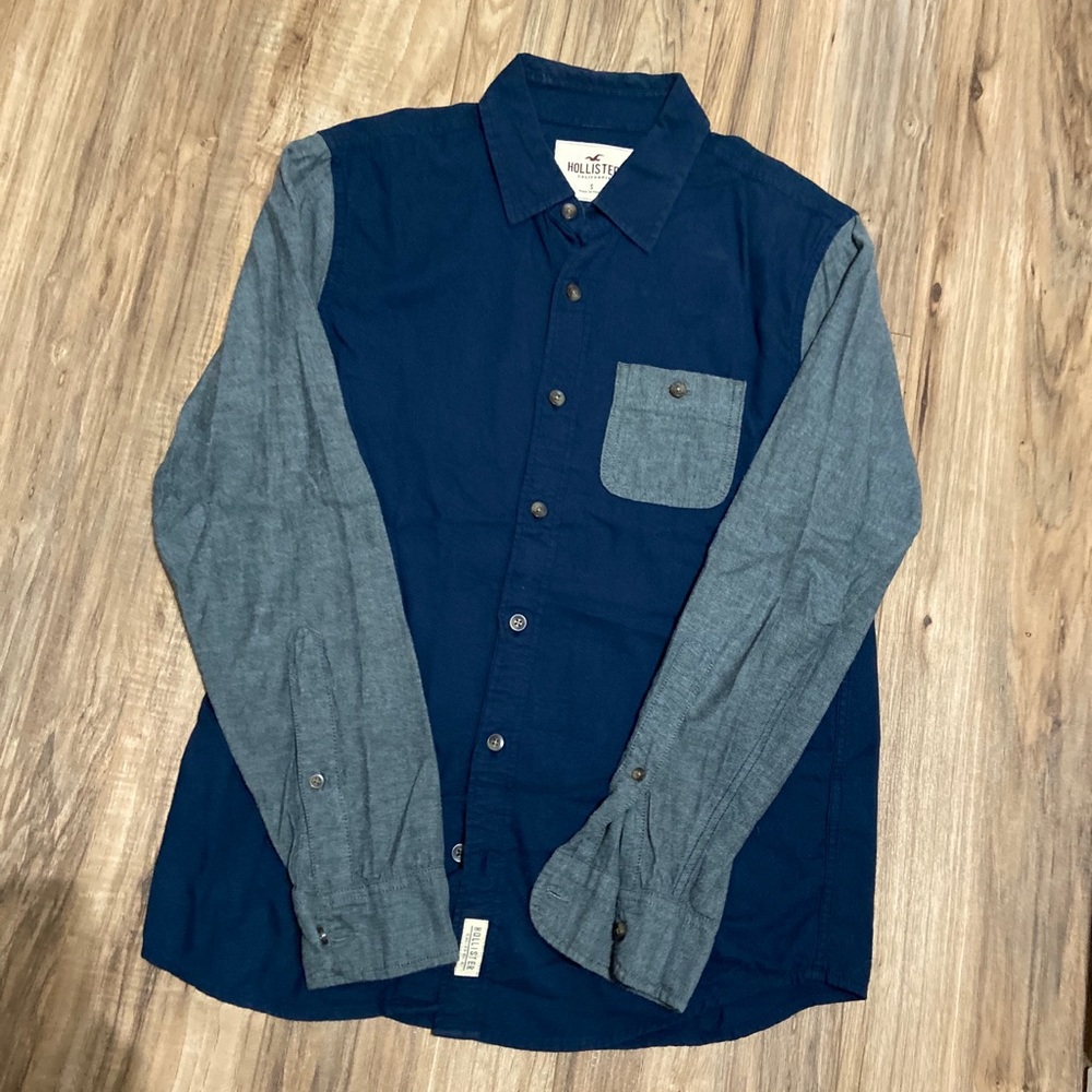 Hollister Causal Blue Men Button Down S